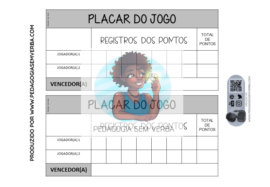 PLACAR PARA JOGOS - ALINHADO À BNCC - Pedagogia sem Verba